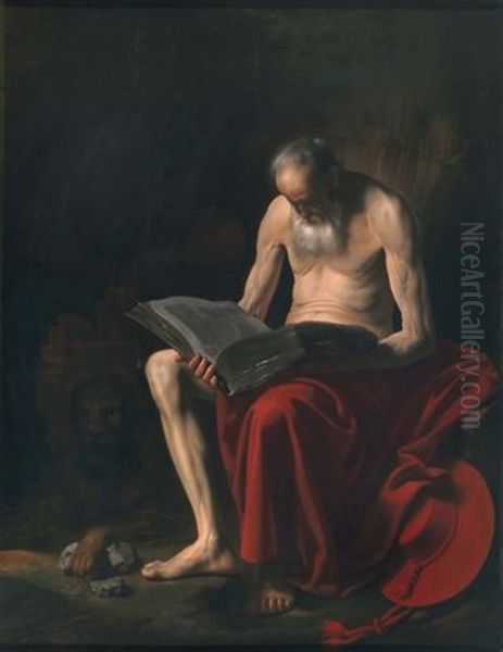 San Girolamo Nel Deserto Oil Painting by  Caravaggio