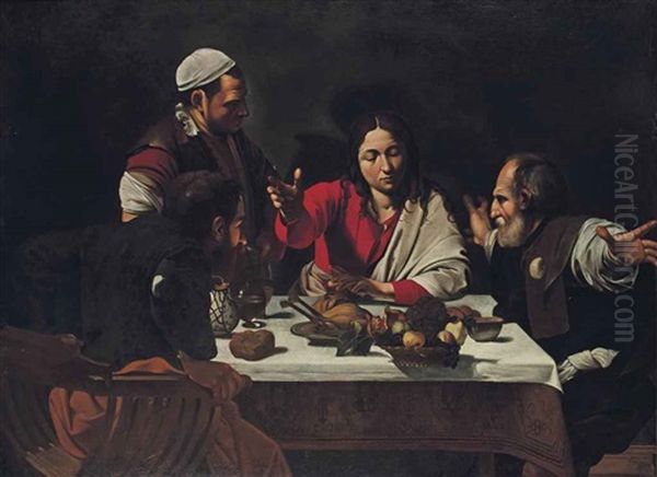 The Supper At Emmaus Oil Painting by  Caravaggio