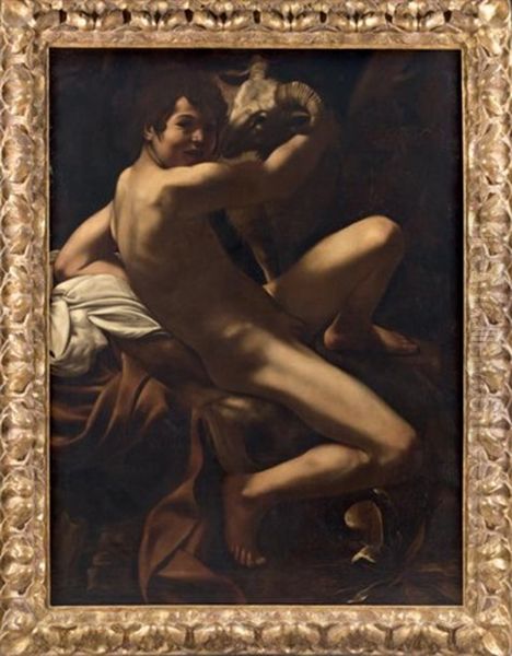 Jeune Homme Au Belier Oil Painting by  Caravaggio