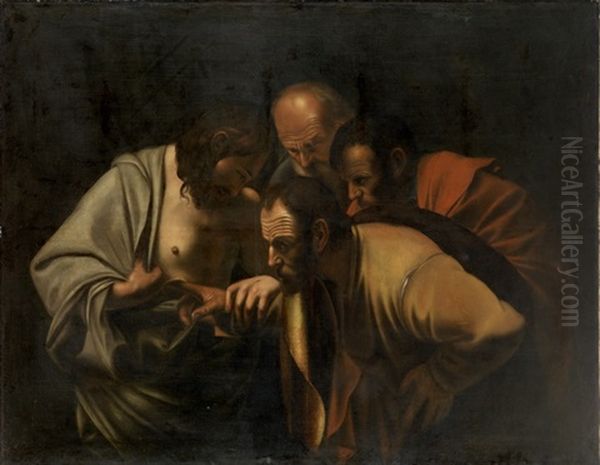 Der Unglaubige Thomas Oil Painting by  Caravaggio