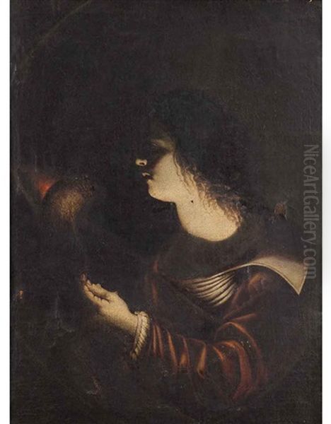 Profilo Di Donna Al Lume Artificiale Oil Painting by  Caravaggio