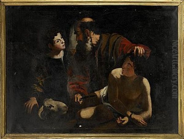 Isaks Offer Oil Painting by  Caravaggio