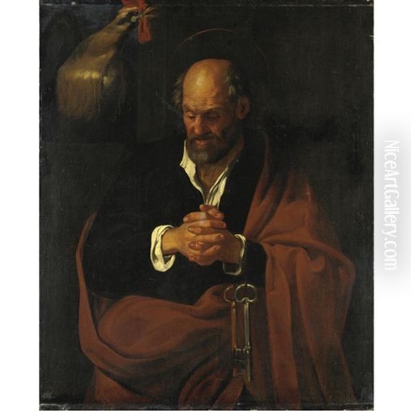 San Pietro E Il Gallo by  Caravaggio