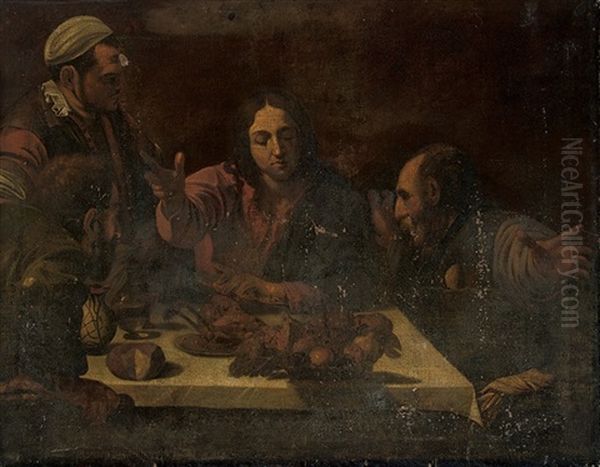 The Supper At Emmaus Oil Painting by  Caravaggio