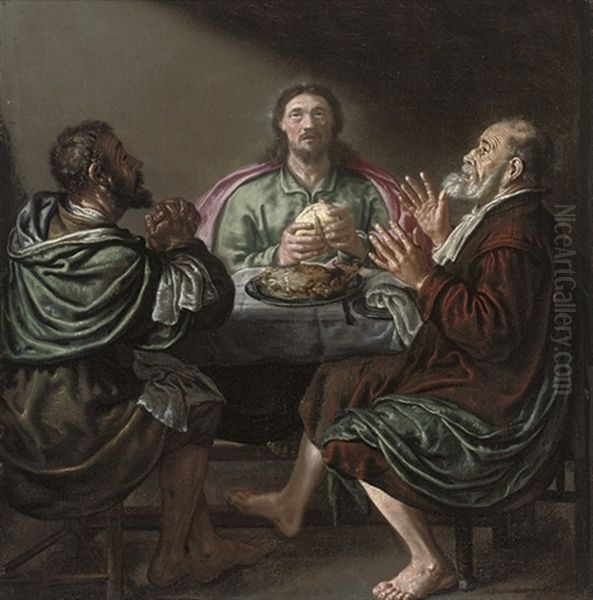 The Supper At Emmaus Oil Painting by  Caravaggio