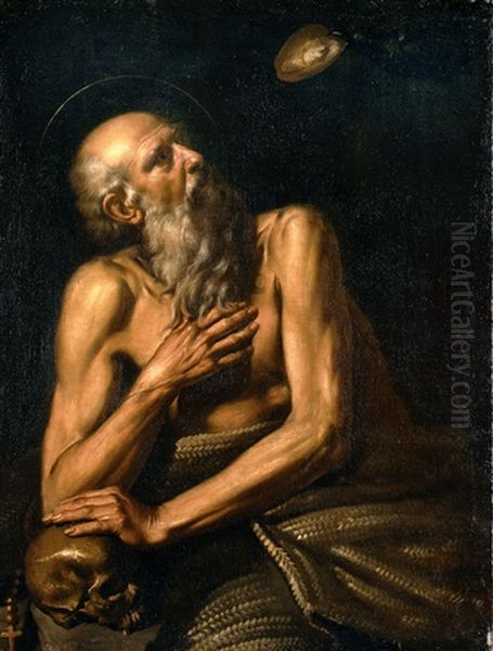 San Paolo Eremita Nutrito Dal Corvo Oil Painting by  Caravaggio