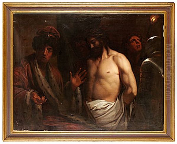 Jesus Infor Pontius Pilatus Oil Painting by  Caravaggio