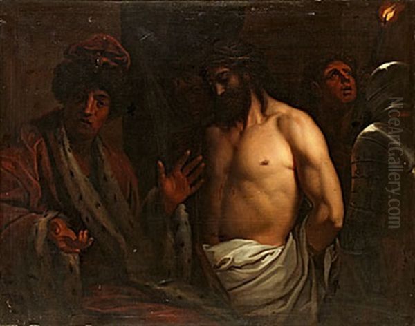 Jesus Infor Pontius Pilatus Oil Painting by  Caravaggio