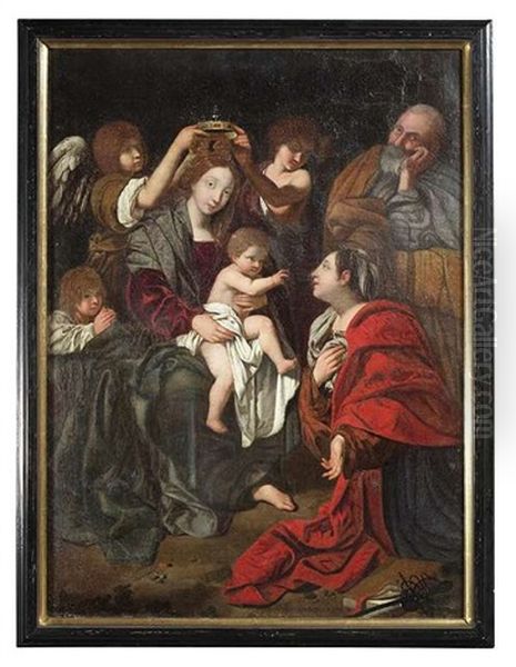 Kronung Maria Im Beisein Der Hl. Katharina Und Des Hl. Joseph Oil Painting by  Caravaggio