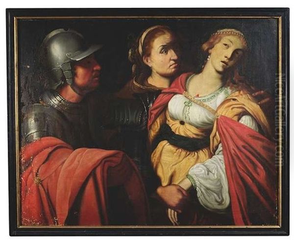 Lucretia Wird Von Tarquinius Aufgesucht Oil Painting by  Caravaggio