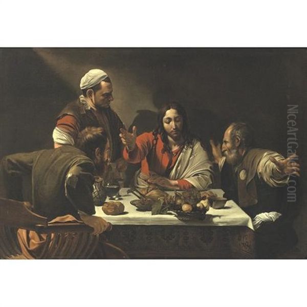 The Supper At Emmaus Oil Painting by  Caravaggio