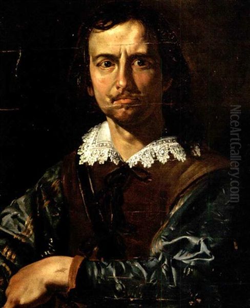 Ritratto Di Gentiluomo, A Mezza Figura, Con Una Spada Oil Painting by  Caravaggio