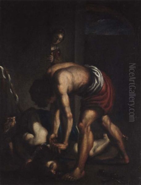 Die Enthauptung Des Heilige Johannes Oil Painting by  Caravaggio