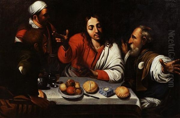 Le Repas Du Christ Avec Les Pelerins D'emmaus Oil Painting by  Caravaggio