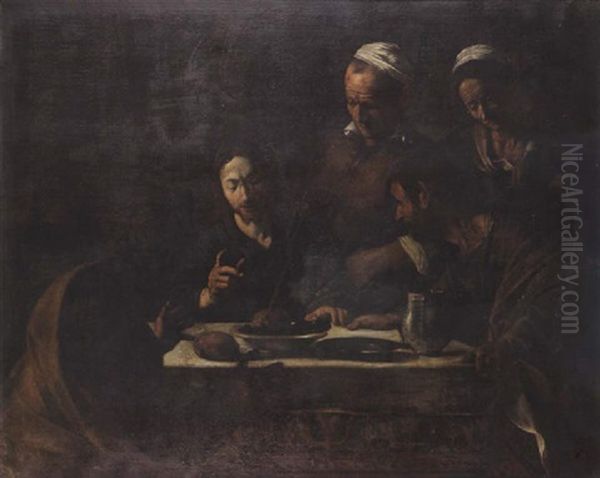 The Supper At Emmaus Oil Painting by  Caravaggio