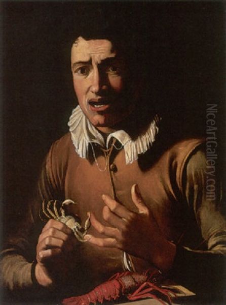 A Boy Bitten By A Crab (an Allegory Of The Sense Of Touch) Oil Painting by  Caravaggio