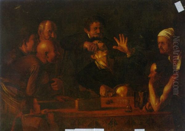 A Man Having A Tooth Pulled Oil Painting by  Caravaggio