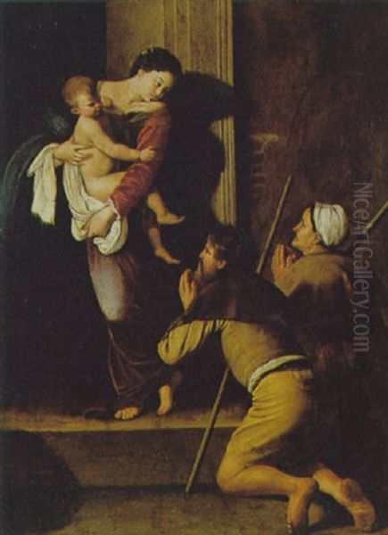 La Madoona Di Loreto Oil Painting by  Caravaggio