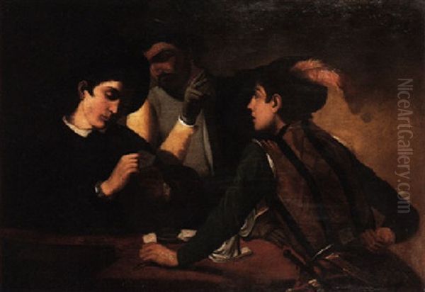 The Card Players Oil Painting by  Caravaggio