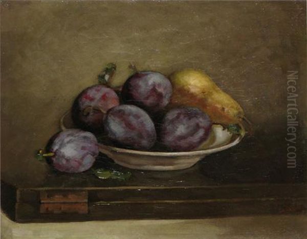 Naturastatica Cu Fructe Oil Painting by Theodor Aman