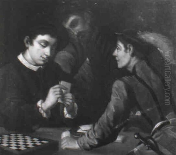 The Card Players Oil Painting by  Caravaggio