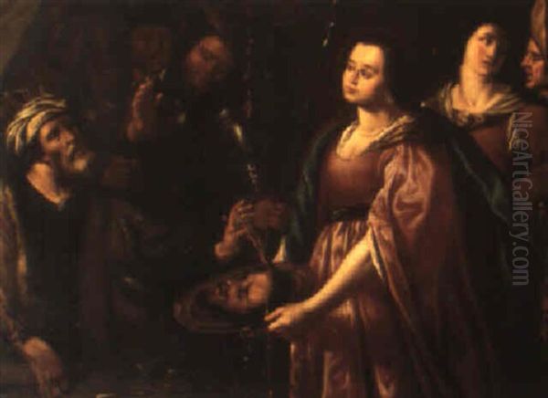 Salome With The Head Of St. John The Baptist Oil Painting by  Caravaggio