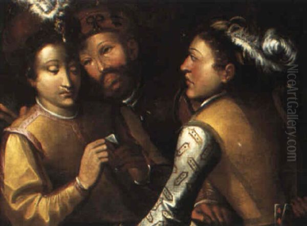 Card Players Oil Painting by  Caravaggio