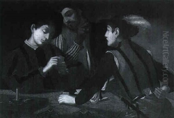 I Bari, Die Falschspieler Oil Painting by  Caravaggio