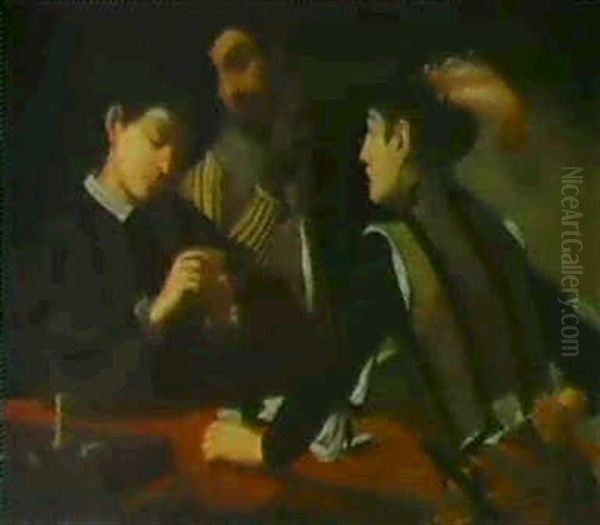 Bari(die Falschspieler) Oil Painting by  Caravaggio