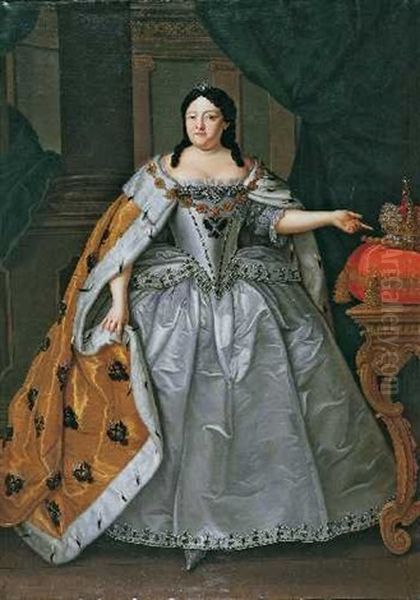 Staatsportrat Von Zarin Anna Iwanowna Oil Painting by Louis Caravaque