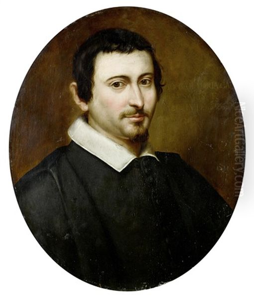 Portrait Of A Gentleman, In Black Costume Oil Painting by Giovanni Battista Carboni