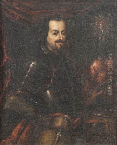 Portrait D'un Militaire Oil Painting by Giovanni Bernardo Carboni