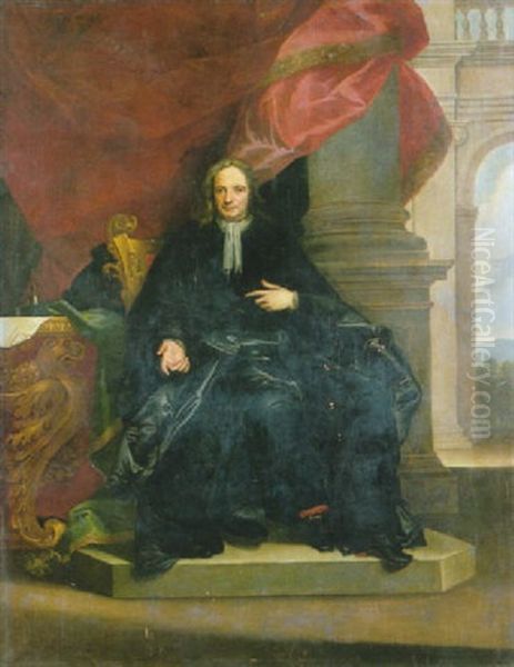 Ritratto Di Doge Della Repubblica Di Genova (famiglia Bombrini?) Oil Painting by Giovanni Bernardo Carboni