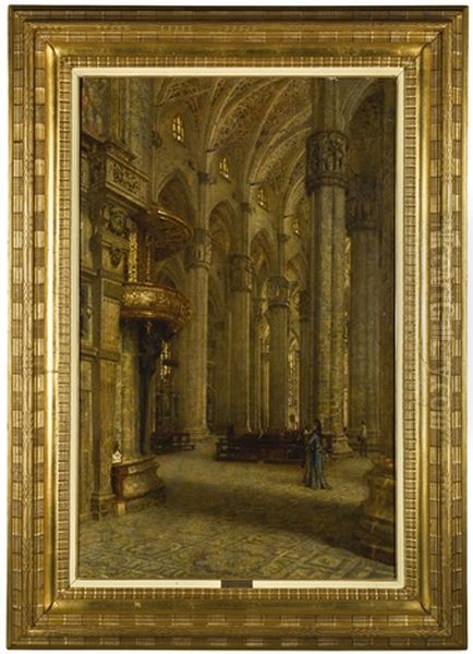 The Duomo, Milan Oil Painting by Filippo Carcano