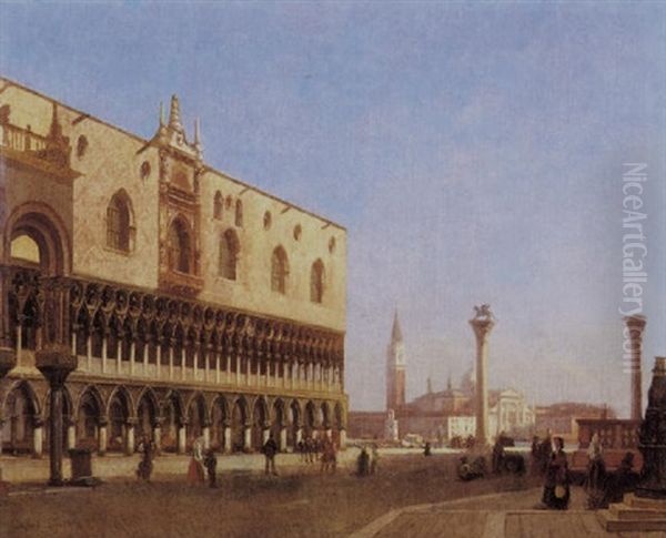 Venezia, Palazzo Ducale Oil Painting by Filippo Carcano