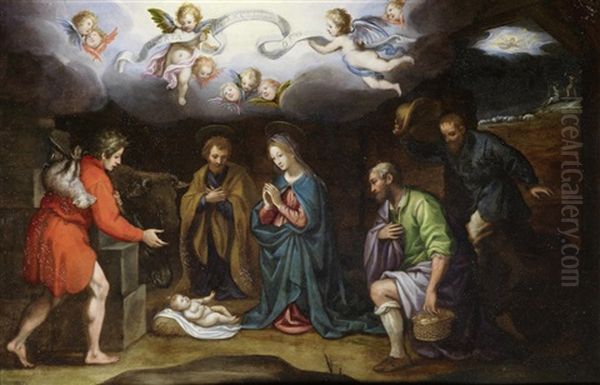 The Adoration Of The Shepherds Oil Painting by Lodovico (Il Cigoli) Cardi