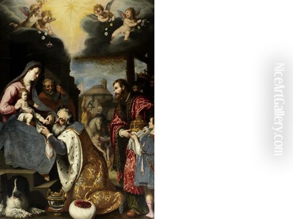 The Adoration Of The Magi Oil Painting by Lodovico (Il Cigoli) Cardi