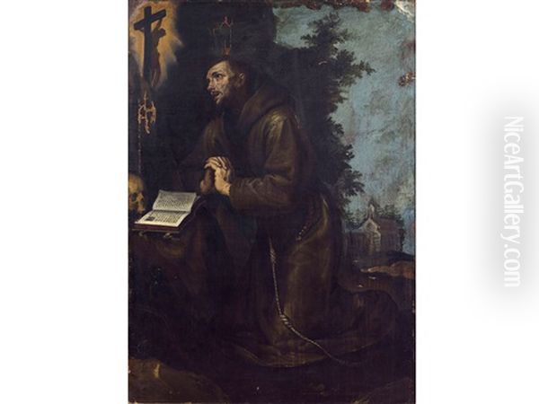 San Francesco Orante Oil Painting by Lodovico (Il Cigoli) Cardi