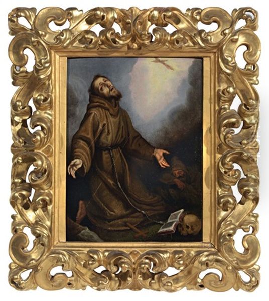 San Francesco In Preghiera Oil Painting by Lodovico (Il Cigoli) Cardi