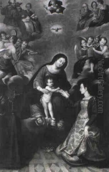 The Mystic Marriage Of Saint Catherine Oil Painting by Lodovico (Il Cigoli) Cardi