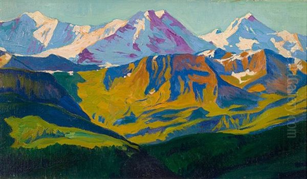 Berner Alpen Oil Painting by Emil Cardinaux