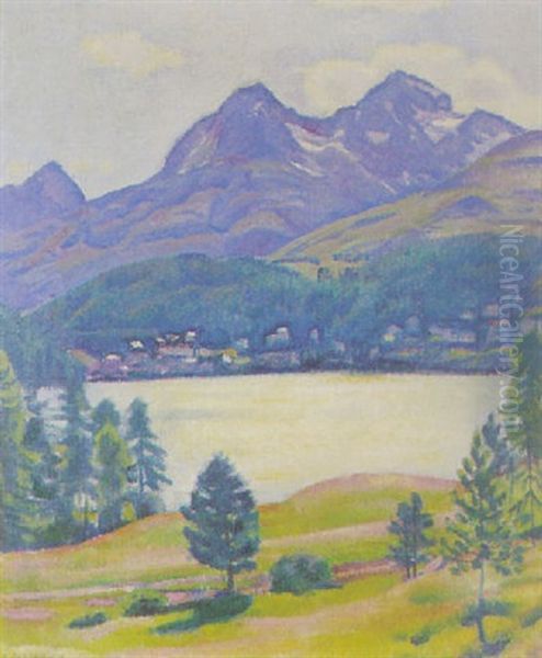 Am St. Moritzer See Oil Painting by Emil Cardinaux