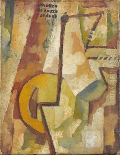 Composition Cubisante Oil Painting by Amadeo de Souza Cardosa