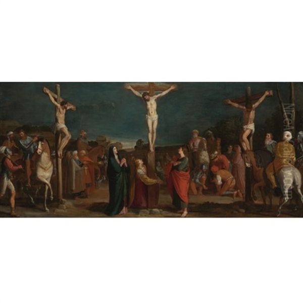 Crucifixion With Thieves Oil Painting by Bartolome (Carducho) Carducci