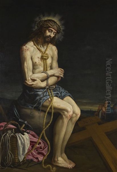 Christ In Contemplation Before His Crucifixion Oil Painting by Vicente Carducho