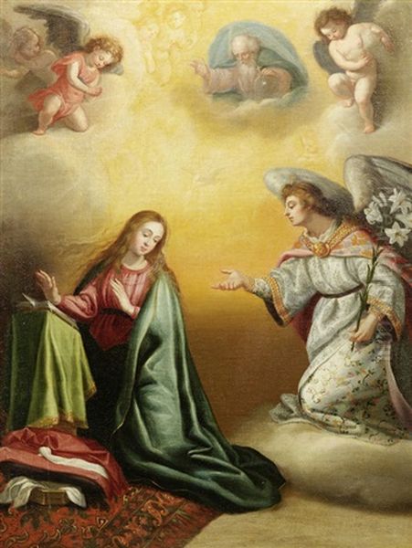 The Annunciation Oil Painting by Vicente Carducho