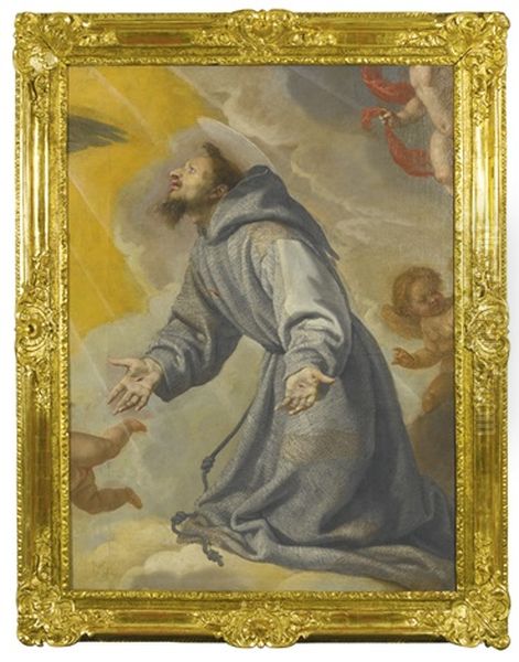 St Francis Receiving The Stigmata Oil Painting by Vicente Carducho