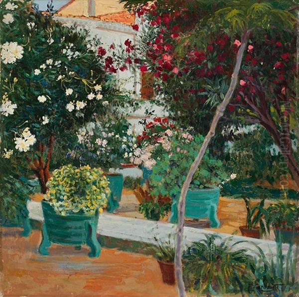 Jardin Oil Painting by Alexandre Cardunets