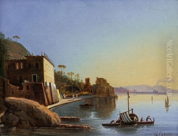 Posillipo Oil Painting by Achille Carelli