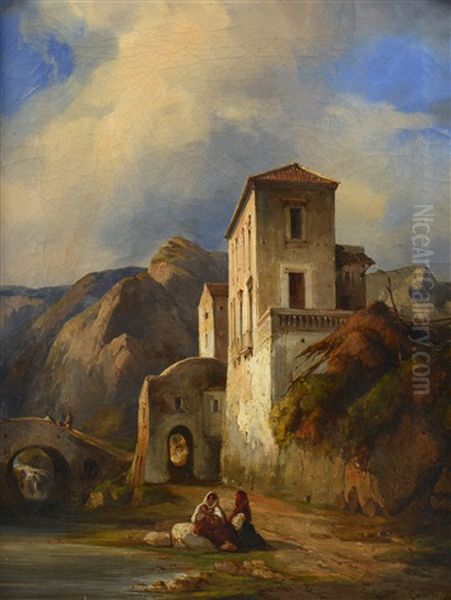 Paysage Italien Oil Painting by Consalvo Carelli